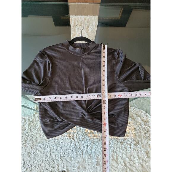 Forever 21 2 Piece Top & Pants Womens Size OX Black Knit Long Sleeve Drawstring - Picture 6 of 15